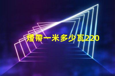 燈帶一米多少瓦220v？